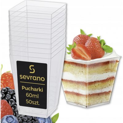 Wimex Fingerfood kelímek PS hranatý čirý 50 x 50 x 45 mm 60ml – Zboží Dáma