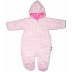 Baby Nellys Baby Nellys Kombinézka overálek Minky zateplená růžová – Sleviste.cz