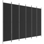 vidaXL 6dílný paraván černý 300 x 220 cm textil – Zboží Dáma