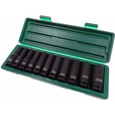 JONNESWAY S03AD4111S Sada úderových hlavic 1/2", prodloužené, 11 ks, 10-24 mm – Zboží Dáma