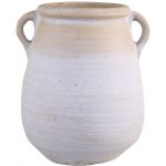 Šedo-béžová antik váza s oušky French Unique M - 27*25*31cm - Chic Antique – Hledejceny.cz