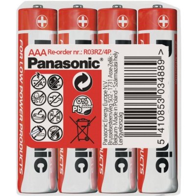 Panasonic Red Zinc AAA 4ks 00163624 – Zboží Mobilmania