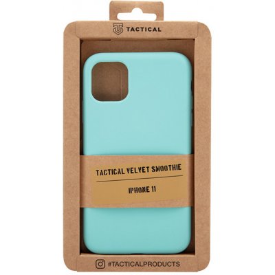 Pouzdro TACTICAL Velvet Smoothie Apple iPhone 11 - příjemné na dotek - silikonové - azurově modré