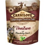 Carnilove Dog Pouch Paté Venison with Strawberry Leaves 300 g – Hledejceny.cz