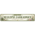Bezvadary.cz | Dekorativní cedulka pro zahradnici s vlastním textem 20x4,2 cm / PVC plast 3mm / bez přísavek zd10 – Hledejceny.cz