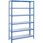 Majster Regál 200 x 120 x 30 cm L profil 6 polic zinek modrá – Hledejceny.cz