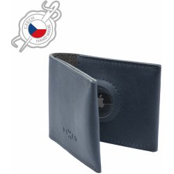 FIXED Wallet for AirTag kožená peněženka z pravé hovězí kůže modrá FIXWAT-SMMW2-BL