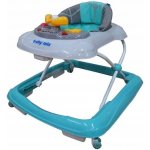 BABY MIX Dětské chodítko s volantem a silikonovými kolečky mátové barvy zelená – Hledejceny.cz