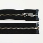 Kovový zip šíře 8mm, délka 55cm, tmavý nikl (dělitelný) – Hledejceny.cz