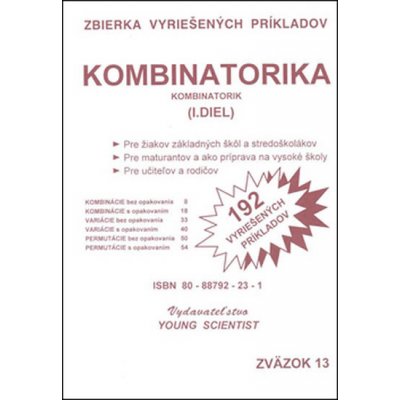 Kombinatorika I.diel RNDr.Marián Olejár; Iveta Olejárová – Hledejceny.cz