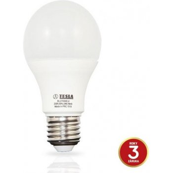 Tesla LED žárovka BULB E27 9W,230V,806lm 4000K Studená bílá 200° 15000 hod  od 106 Kč - Heureka.cz