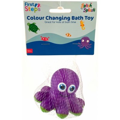 First Steps Splish Splash Chobotnice do vany měnící barvu 7 x 9 cm – Zboží Mobilmania