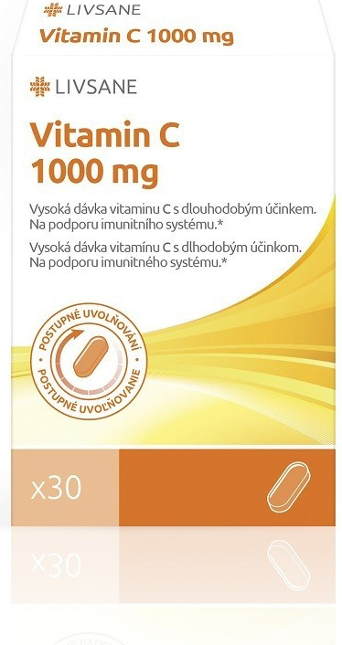 Livsane Vitamín C 1000 mg 30 kapslí od 118 Kč - Heureka.cz
