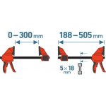 Extol Premium 8815203 svěrka rychloupínací, 300mm – Sleviste.cz