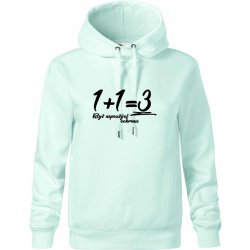 1+1=3 když nepoužiješ ochranu Oversized mikina dámská Moon kratší + širší Frost