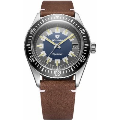 Nivada Grenchen Aquamar Vintage - Brown Leather White Stitching – Hledejceny.cz