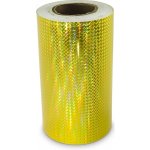 Univerzální hologramová samolepící fólie na metry MOTIV 1 čtverečky - šíře 25cm - zlatá