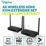 DIGITUS 4K/60Hz Wireless HDMI KVM Extender Set, 100m, black (DS-55360) – Zboží Živě