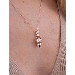 Pan Perla Stříbrný náhrdelník ve tvaru srdce s perlou 91/STR7 Růžová – Zboží Dáma