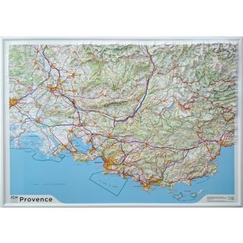 IGN Provence - plastická mapa 80 x 113 cm