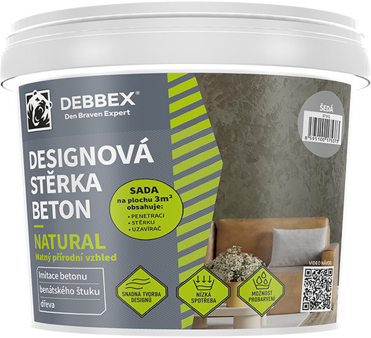 DEN BRAVEN BETON NATURAL šedá 5 kg