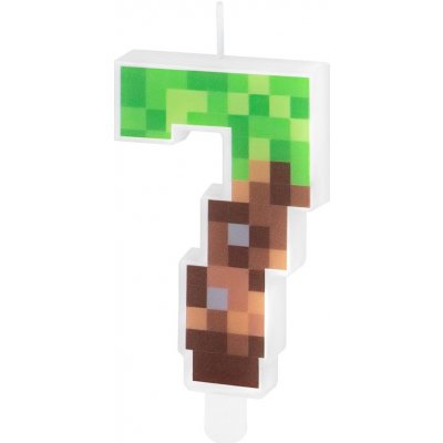 Party Pal Svíčka Minecraft č. 0- 9 Číslo: 7 – Hledejceny.cz