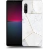 Pouzdro a kryt na mobilní telefon Sony Pouzdro Picasee silikonové Sony Xperia 10 IV 5G - White tile černé