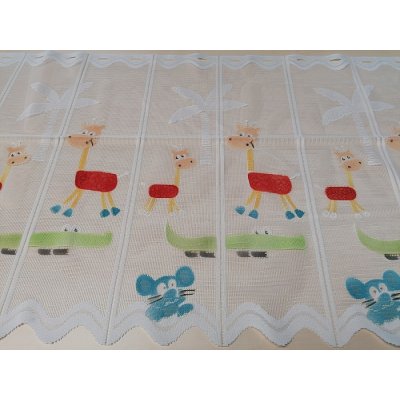 Dětská záclona na vitrážku - žakárová ZVÍŘÁTKA 60 cm – Zboží Mobilmania