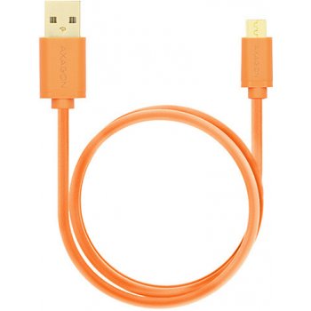 Axagon BUMM-AM10QO Micro USB, 2A, 1m, oranžový