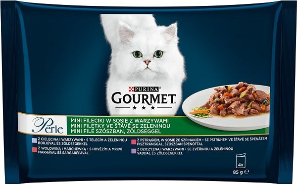 Gourmet Perle rybí a masový výběr ve šťávě 4 x 85 g