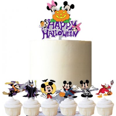 Zápich do dortu Mickey Halloween Cakesicq – Zboží Mobilmania