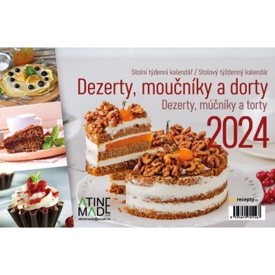 Dezerty moučníky a dorty stolní týdenní 225 x 150 mm 2024 – Hledejceny.cz