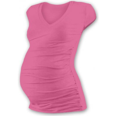 Jožánek Těhotenské tričko Vanda mini rukáv růžové – Zboží Dáma