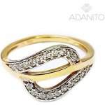 Adanito BRR0449GS zlatý z kombinovaného zlata se zirkony – Zboží Mobilmania