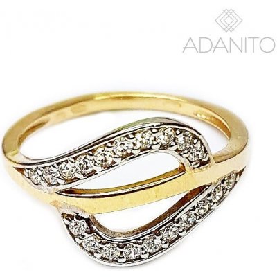 Adanito BRR0449GS zlatý z kombinovaného zlata se zirkony – Zboží Mobilmania