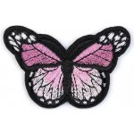 Nažehlovačka motýl, střední, 3 růžová střední – Zboží Mobilmania