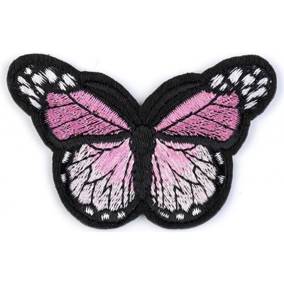 Nažehlovačka motýl, střední, 3 růžová střední – Zboží Mobilmania