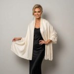 Classic Scarf béžová šála s hedvábím – Hledejceny.cz
