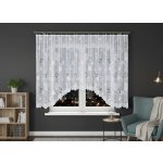 Dekorační oblouková krátká záclona na žabky RENATA 150 bílá 400x150 cm MyBestHome – Hledejceny.cz