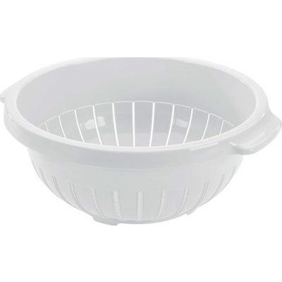 Plastový cedník s podstavcem bílý 27 cm – Zboží Dáma