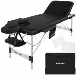Tectake 405585 3 zóny masážní lehátko s 5cm polstrováním a hliníkovým rámem černá 78 cm – Hledejceny.cz