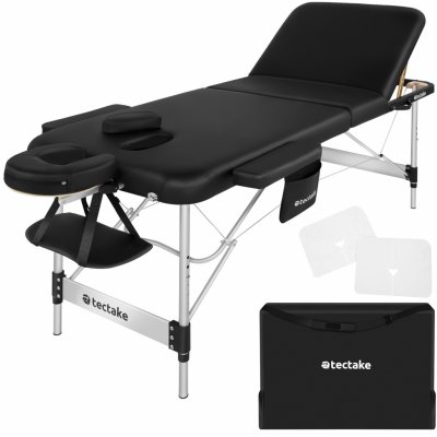 Tectake 405585 3 zóny masážní lehátko s 5cm polstrováním a hliníkovým rámem černá 78 cm – Hledejceny.cz