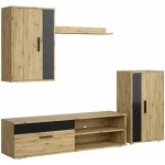 Halmar Obývací stěna Spano, dub artisan černá – Hledejceny.cz
