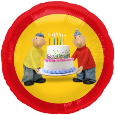 Folat Balonek fóliový Pat a Mat s dortem 45 cm
