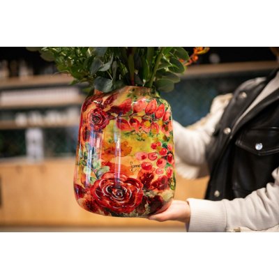 Ter Steege Váza Rose rouge D21 H24 – Hledejceny.cz