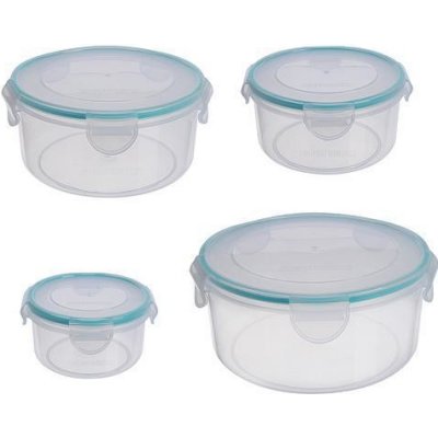 MagicHome Sada dóz Lunchbox 2,3 l 4 ks kulaté Clip