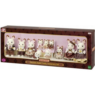 Sylvanian Families 5848 Velká rodina chocolate králíčků sada ke 40. výročí – Zboží Dáma