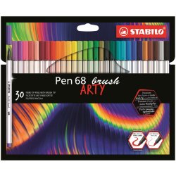 Stabilo Pen 68 brush Arty30 ks sada v plechu