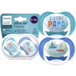 Philips Avent šidítko Ultra air Text chlapec 2 ks modrá – Sleviste.cz