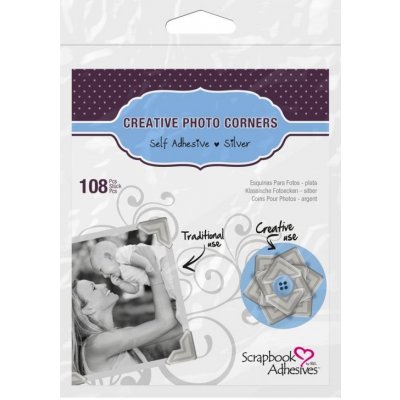 Scrapbook Adhesives Samolepicí rohy na fotky stříbrné 108 ks – Zboží Živě
